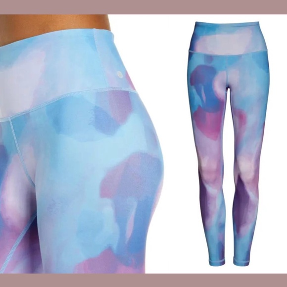 NWT Zella [ XL‎ ] Live In High Waist Ankle Leggings in Purple Mult Swan - Picture 2 of 12